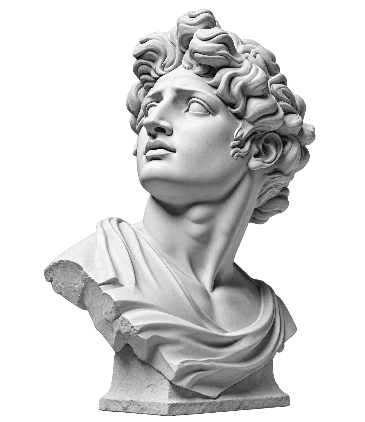 Monochrome classical sculpture representing Casa Growth’s design perspective